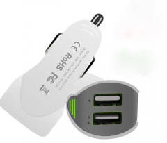 Dual USB Port Rapid Car Charger Adapter 2.1A For Phone and Other Relative Devices