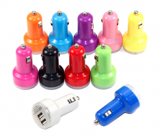Dreamed 2 USB Ports Car Power Charger Adapter Auto Charging for iPhone 4 5 5S 6