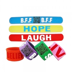 Large and Detachable Silicone Wristband with QR Codes for Sa