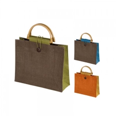 Wholesale Colorful Tote Shopping Jute Bag Promotional Jute G