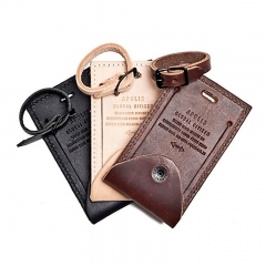  2016 New Products Cheap Factory Price Custom Leather Luggage Tag 