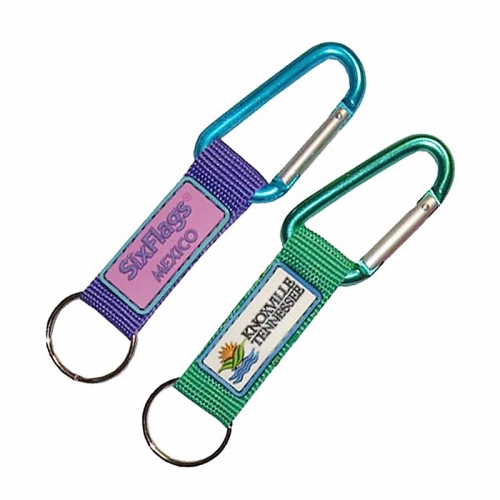 Whole Sale Customized High Quality Aluminium Metal Carabiner with Sleeve Keyring