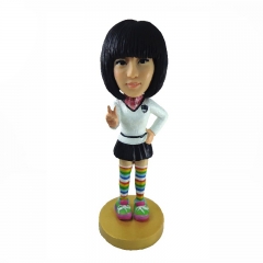 Wholesale Resin Little Girl Bobblehead Made in China