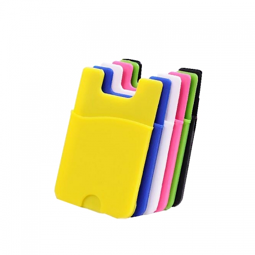 Card wallet Smartphone Cell Phone Pouch 3M Stickable Silicon Side Open Pouch Smart Wallet Card Money Holder