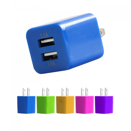 Promotional Custom Logo 2 Dual usb port 4.2A USB home Charger/wall charger