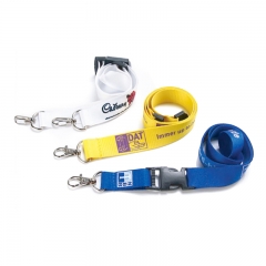 Wholesale Customized  Various Colors Shining Silk-screen Printing Polyester Lanyard for Company