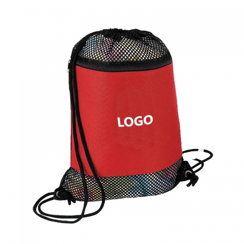 New arrivals Mesh backpack drawstring bag drawstring gift bag
