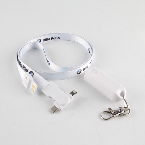 2018 New arrival 3 in 1 multifunction charging USB cable Lanyard with Type C connector