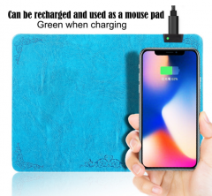 2018 F&C New universal qi fast standard wireless charging charger mouse pad
